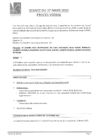 SEANCE DU 17 MARS 2025-PROCES-VERBAL