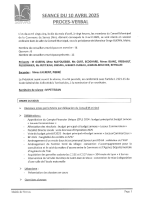SEANCE DU 10 AVRIL 2025-PROCES-VERBAL
