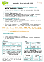 Fiche d’inscription été 2025