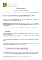 Règlement intérieur – Restaurant scolaire Servas 2025